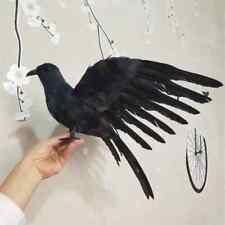 big simulation wings crow model foam&feathers bird doll gift about 40x60cm picture