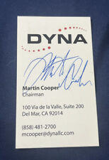 MARTIN COOPER autograph INVENTED CELL PHONE signed business card smeared picture