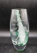 Vintage Lenox IRISH BLESSING GLASS VASE by Caithness Glass Heavy Crystal 8