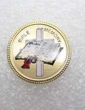Bible Memory Christian Cross Lapel Pin (C647) picture