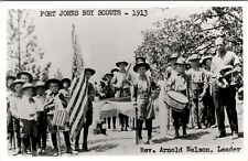 Fort Jones Boy Scouts in 1913 Rev Arnold Nelson Leader c1950s Photo Postcard Y4 picture