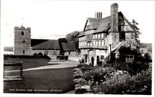 Vintage real photo postcard- THE CHURCH AND GATEHOUSE STOKESAY CASTLE unposted picture