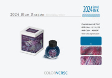 Colorverse 2024 Special Series Bottled Ink in Blue Dragon Glistening Silver 15mL picture