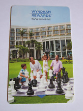Wyndham Rewards Hotel Key Card   Family Playing Yard Chess Collectible picture