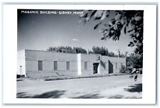 c1950's Masonic Building Scene Street Sidney Montana MT RPPC Photo Postcard picture