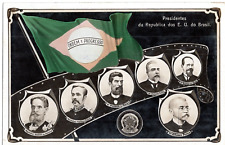 Postcard Brazil, presidents of Brazil, used picture