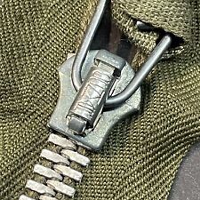 CONMAR Aluminum￼ Zipper 28.5 Inch Cotton CLOSED END Vintage Olive Drab Green picture