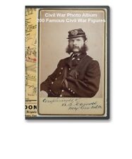 200 Famous Civil War Figures On Portrait Cards Generals Soldiers -  CD - B27 picture