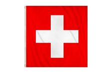 SWITZERLAND NATIONAL FLAG LARGE 5X3FT PREMIUM DOUBLE STITCH EDGE POLE EYELETS picture