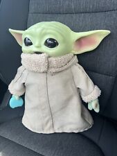 Star Wars Baby Yoda Child Mandalorian 11” Plush Toy Talking Figure MACAROON picture