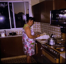 Vintage Photo Slide 1978 Woman Kitchen Australia picture