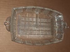 Tray Clear Depression Glass 3 Divided Vegetable Relish Serving 10” picture