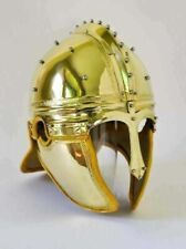 18 Gauge Brass Medieval Roman Knight Armour Ridge Helmet Warrior Cosplay Costume picture