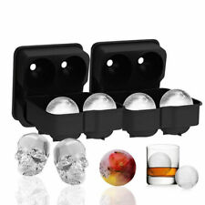 Kitchen Whiskey Ice Cube Tray Pudding Mold 3D Skull Silicone Ice Mold Halloween picture