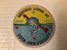 Nentego Lodge 20 1977 20th Anniversary OA patch w picture