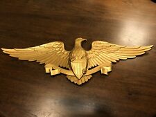 Vintage Sexton USA Gold Brass Metal American Bald Eagle Large 27” Wall Hanging picture