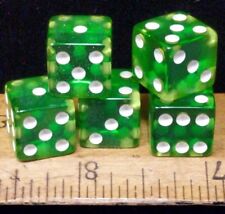 Vintage Crisloid cheater GREEN Lucite dice.5 dice 1/2