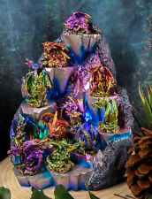 Ebros Fantasy 12 Mini Dragons With LED Lighted Glacier Mountain Display Set picture
