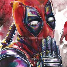 Deadpool - Marvel / Spiderman - Fine Art Print / Poster / Watercolor Painting picture