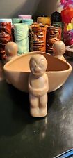 Vintage Orchids of Hawaii 3 Tiki Scorpion Bowl - Matte Tan. Trader Vic's ?? picture