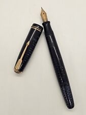 Vtg Parker Vacumatic 5 Inch Fountain Pen Untested Blue Gray In Color Stripes picture