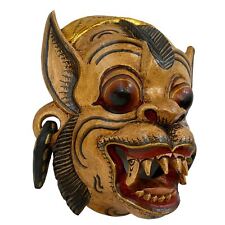 Balinese Monkey Mask Demon Bali Folk Wall decor folk Art Hand carved wood picture