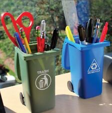 The Mini Curbside Trash & Recycle Can Set - Awesome Pen/Pencil Holder with lids picture