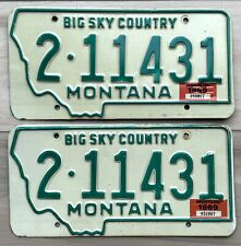 1969 Montana License Plate Pair - Very Nice Original Paint picture