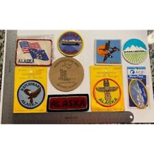 9 Vintage Alaska Travel Patches: Ketchikan, Resurrection Bay Seward, State Fair picture