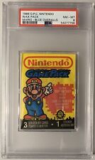1989 O-Pee-Chee (OPC) Nintendo Game Pack Unopened Pack (Mario) PSA 8 Pop 1 picture