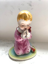 VTG  Lenwile Ardalt Porcelain Figurine #6690B- Kneeling Prayer Hands Girl w/Baby picture