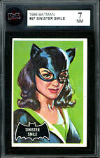 1966 TOPPS USA BATMAN BLACK BAT #27 Cat woman Sinister Smile Rookie KSA 7 NM RC picture