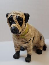 Black Labrador Retriever Dog in Sitting Position Figurine Wrapped In Gauze  picture