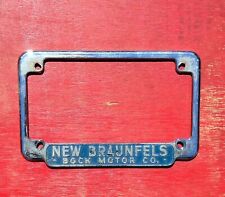 1952-1955 Texas New Braunfels Bock Motor Co. Frame  License Plate picture