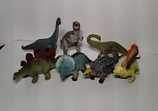 Vintage 2000 TM 1072 Dinosaur Figure Toy Lot Of 7 Stegosaurus Brachiosaurus & Mo picture