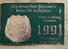 Vintage New Jersey NJ State PBA Police Benevolent Associations Card 1991 picture