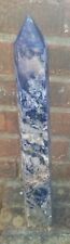 Natural blue sodalite obelisk quartz crystal tower point healing decor 16inches  picture
