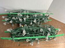Vintage Clear Plastic Tulip Flower Reflectors Christmas Tree String Lights Lot picture