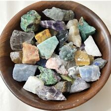 Raw Tiny Crystal Mix 1LB Natural Gemstone Chips  Rough Stone Mix Reiki picture