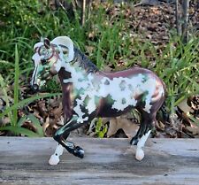 Breyer Custom Pinto Ranch Horse Old Gold/Green/ Violet Colorshift Decorator  picture