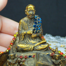 Lp Toh Statue Phra Buddha Monk Collectible Phra Somdej Holy Thai amulet Buddhism picture