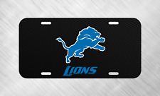 Simulated Carbon Detroit Lions Football License Plate Auto Car Tag   picture