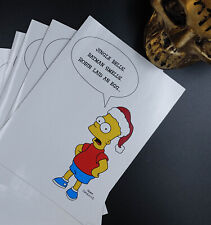 vintage Christmas card🔺BART SIMPSON 2002🔻 ship free after first JINGLE BELLS picture