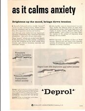 Deprol Wallace Labratories Print Ad VTG as it calms anxiety picture