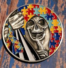 Florida Narcotics Autism Awareness Challenge Coin VERYRARE serialialized  ××/50 picture