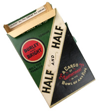 HALF AND HALF Kliktop Box Cardboard Tobacco Box EMPTY Vintage Advertising RARE picture