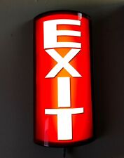 VERTICAL HOME THEATER led LIGHTED EXIT SIGN WALL SCONCE RETRO LOOK / PLUG IN picture