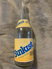 Vintage Sunkist Orange 26oz. Soda Bottle Paper Labels 1976 Return For Deposit picture
