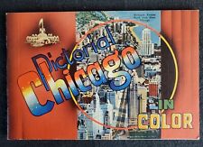 Vtg 1949 Color Chicago Travel Booklet Book Pamphlet Photos Art Deco Architecture picture