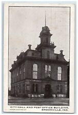 1909 City Hall Post Office Building Exterior Brookville Indiana Vintage Postcard picture